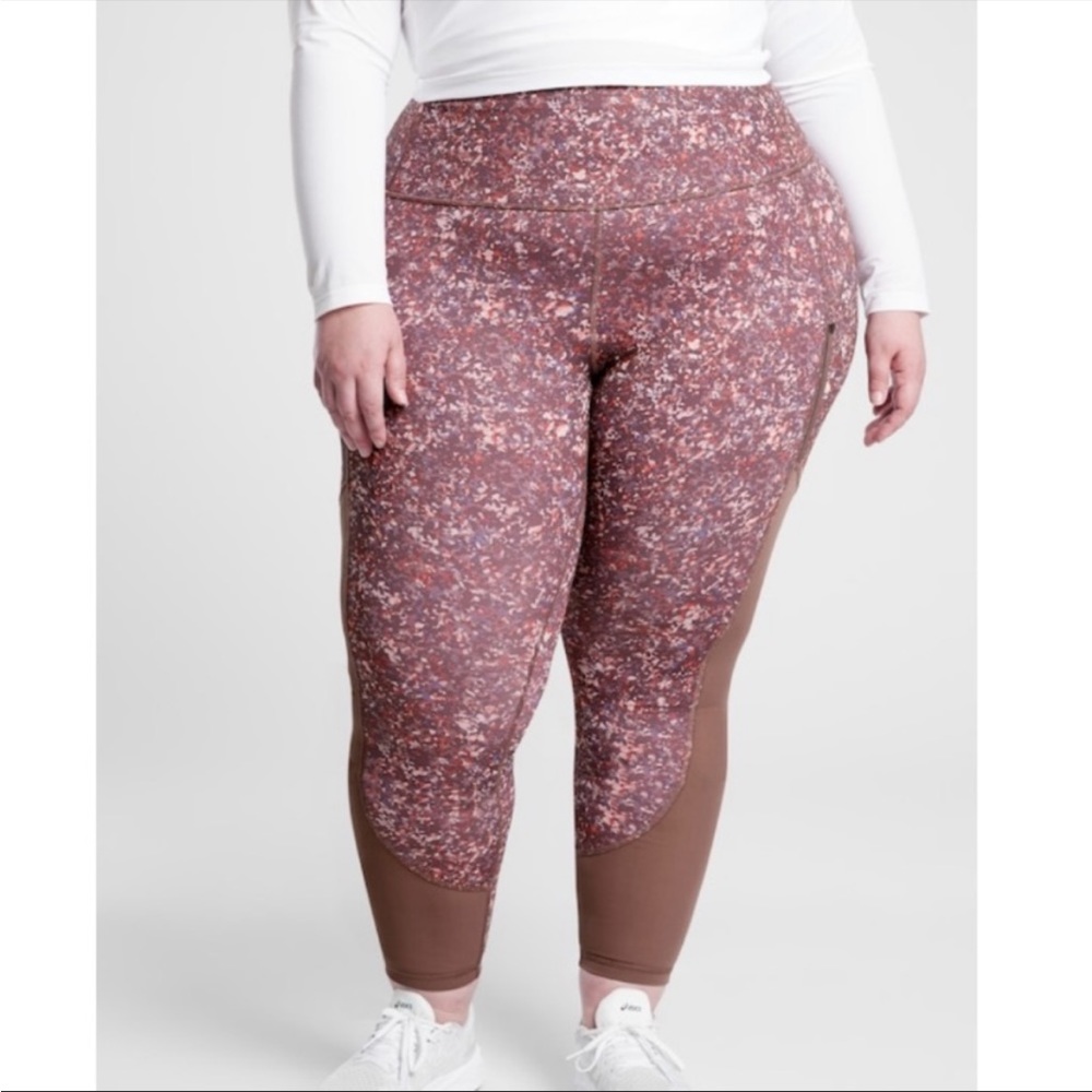 NWT Athleta Rainier Printed Mesh Tight